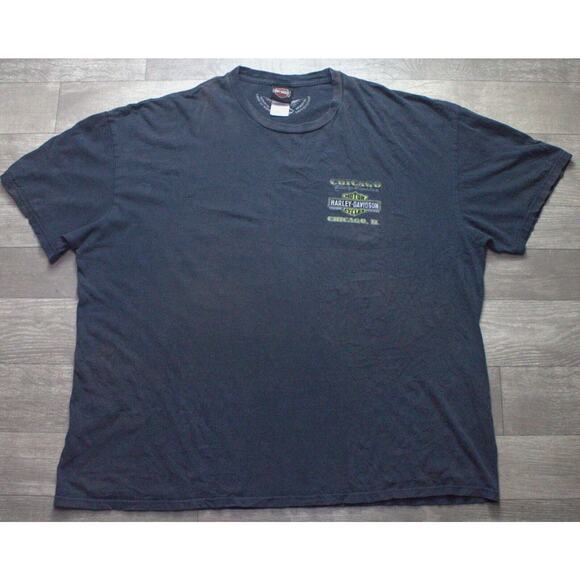 Harley Davidson Mens Shirt 3XL Al Capone Chicago IL Faded 2015 Biker Built - Picture 2 of 9